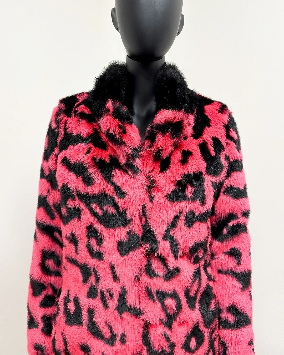 *One of Kind* Long Faux Fur Coat | Pink Panther - X-Small