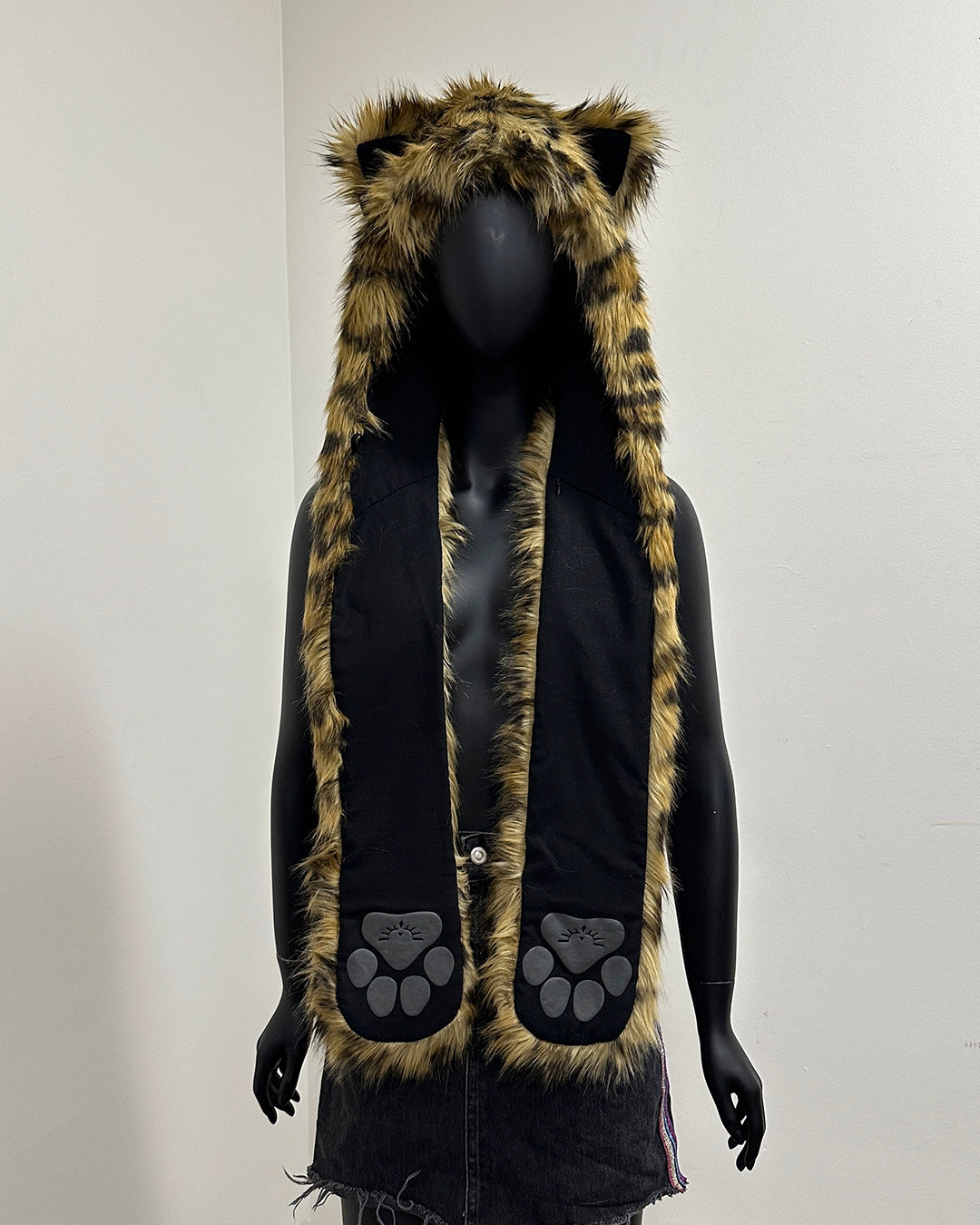 *Last Stock* Javan Leopard Faux Fur Hood