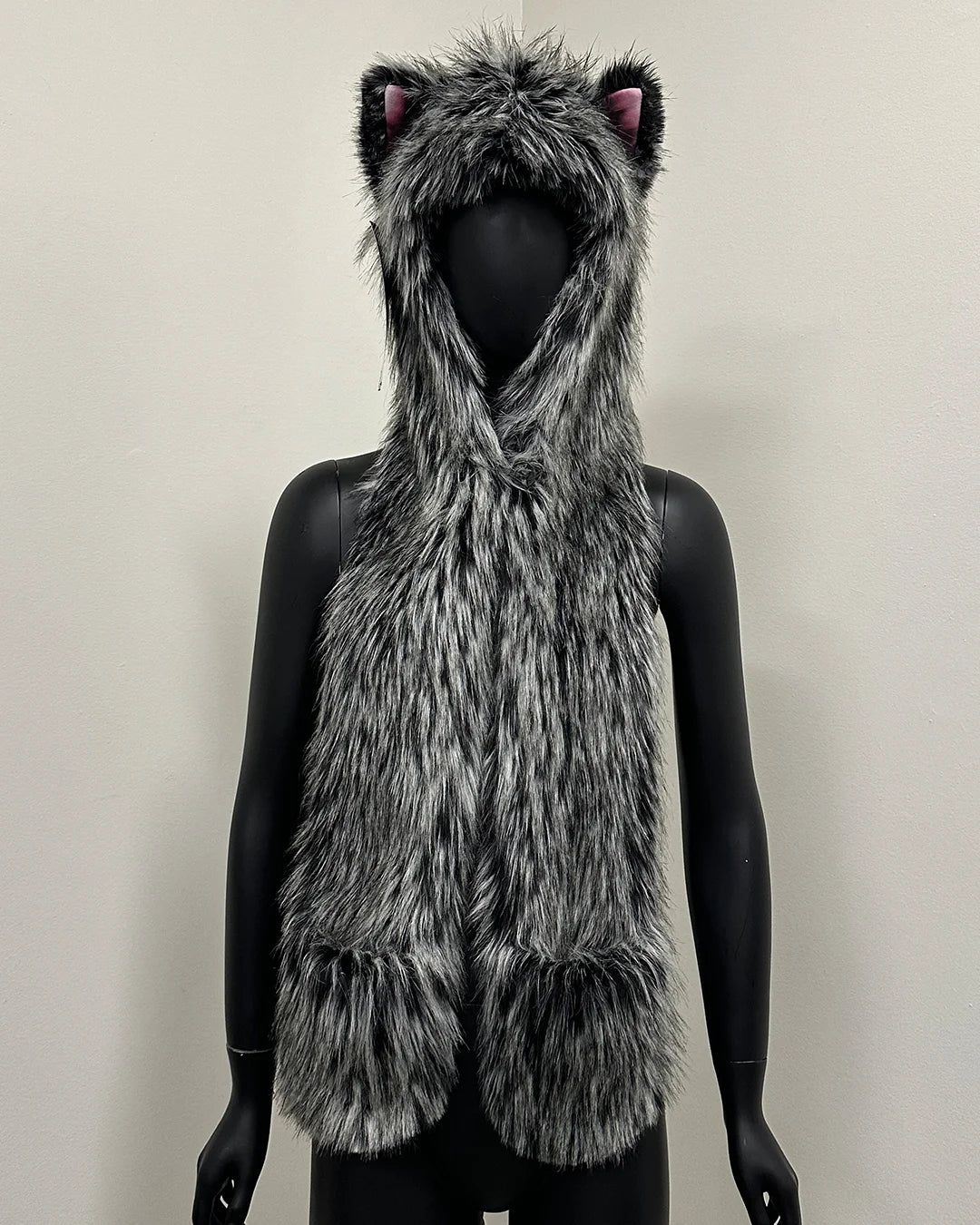 *Almost Purfect* C.E. Faux Fur SpiritHood | Siberian Wolf