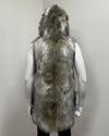 *Sample* Hooded Faux Fur Vest |  Alaskan Hawk - Medium