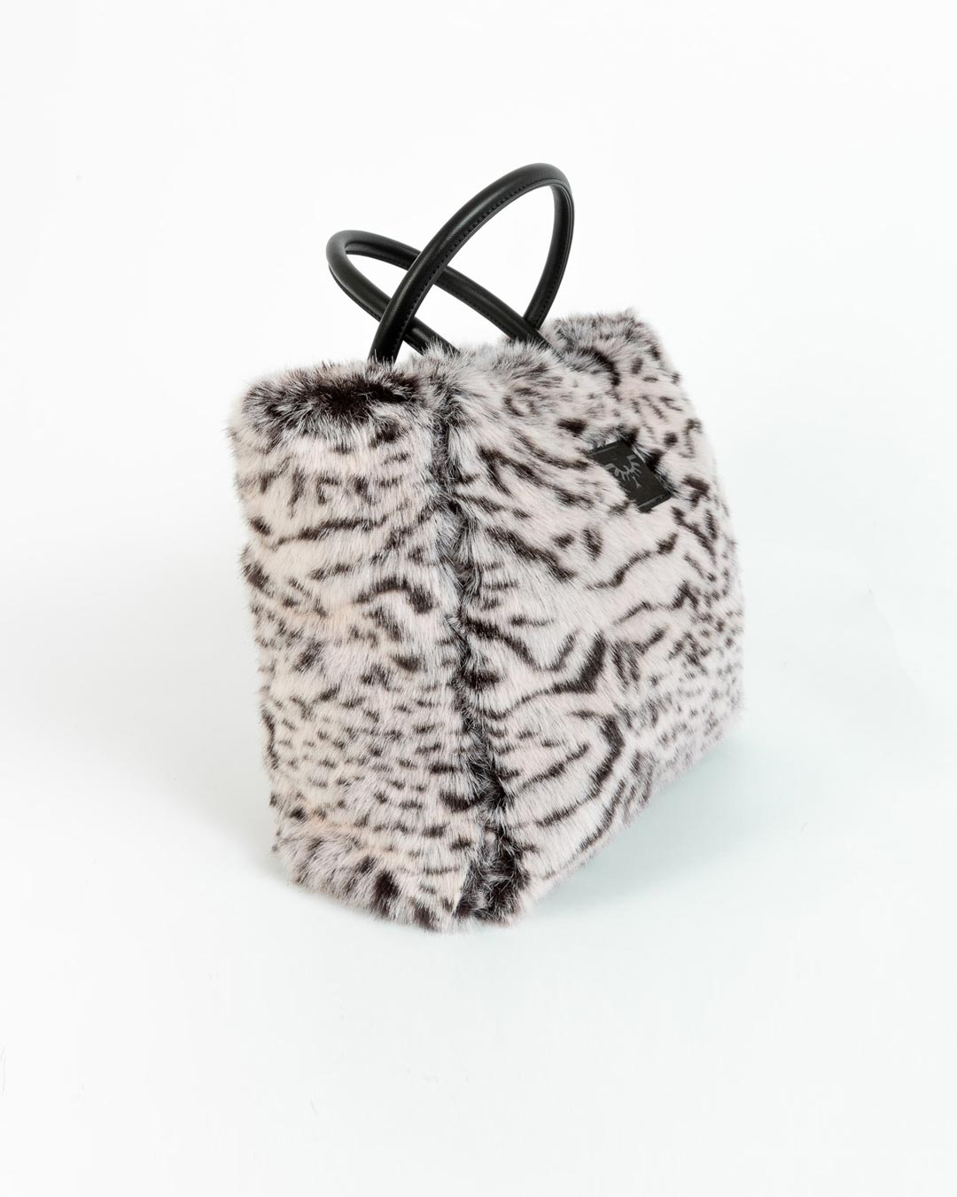 White Tiger Faux Fur Tote Bag