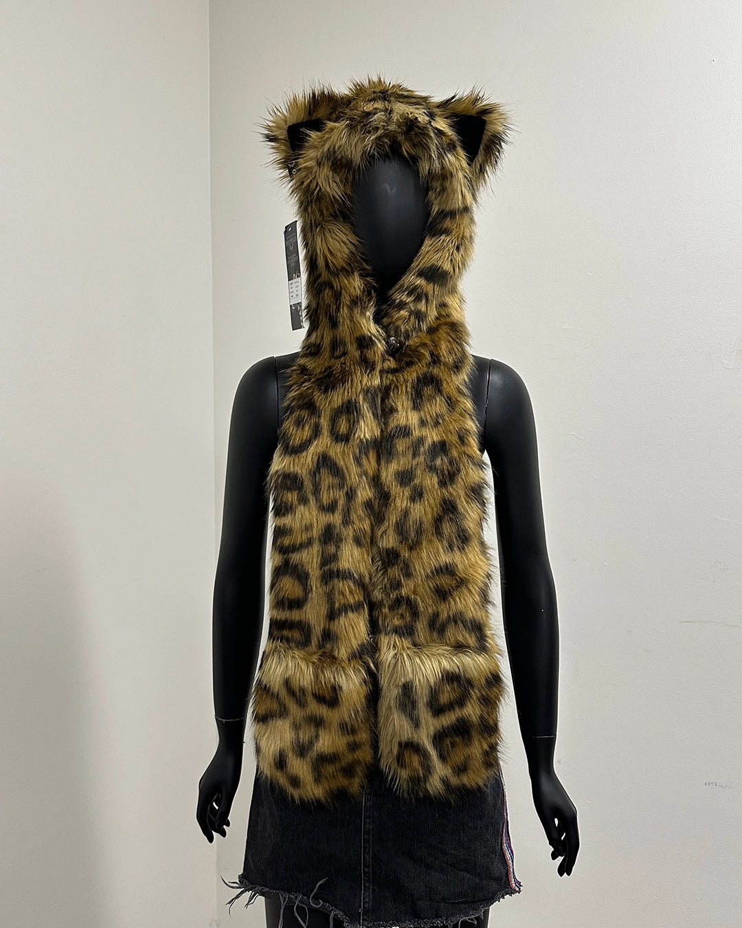 *Last Stock* Javan Leopard Faux Fur Hood
