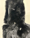 *Sample* Classic Long Faux Fur Coat | Black Panther -XXSmall