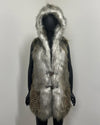 *Sample* Hooded Faux Fur Vest | Alaskan Hawk - Small