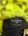 *Sample* Classic Faux Fur Coat | Neon Yellow Leopard Luxe -Xsmall