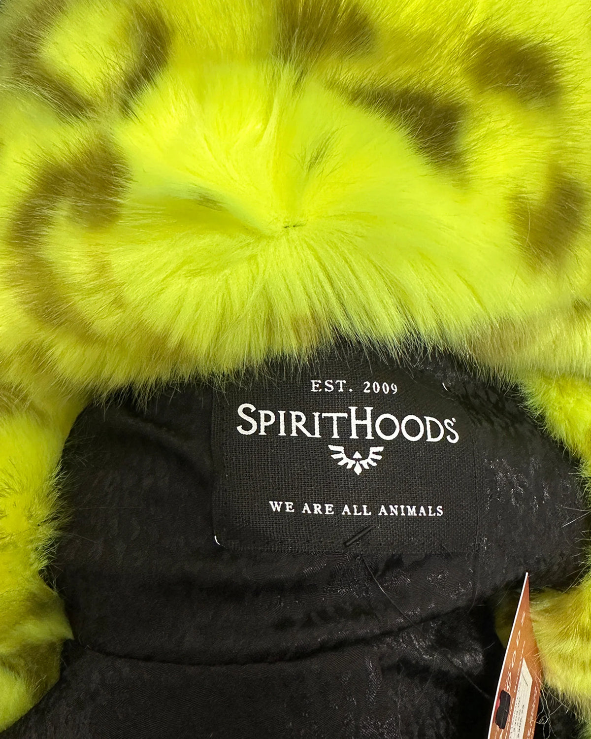 *Sample* Classic Faux Fur Coat | Neon Yellow Leopard Luxe -Xsmall