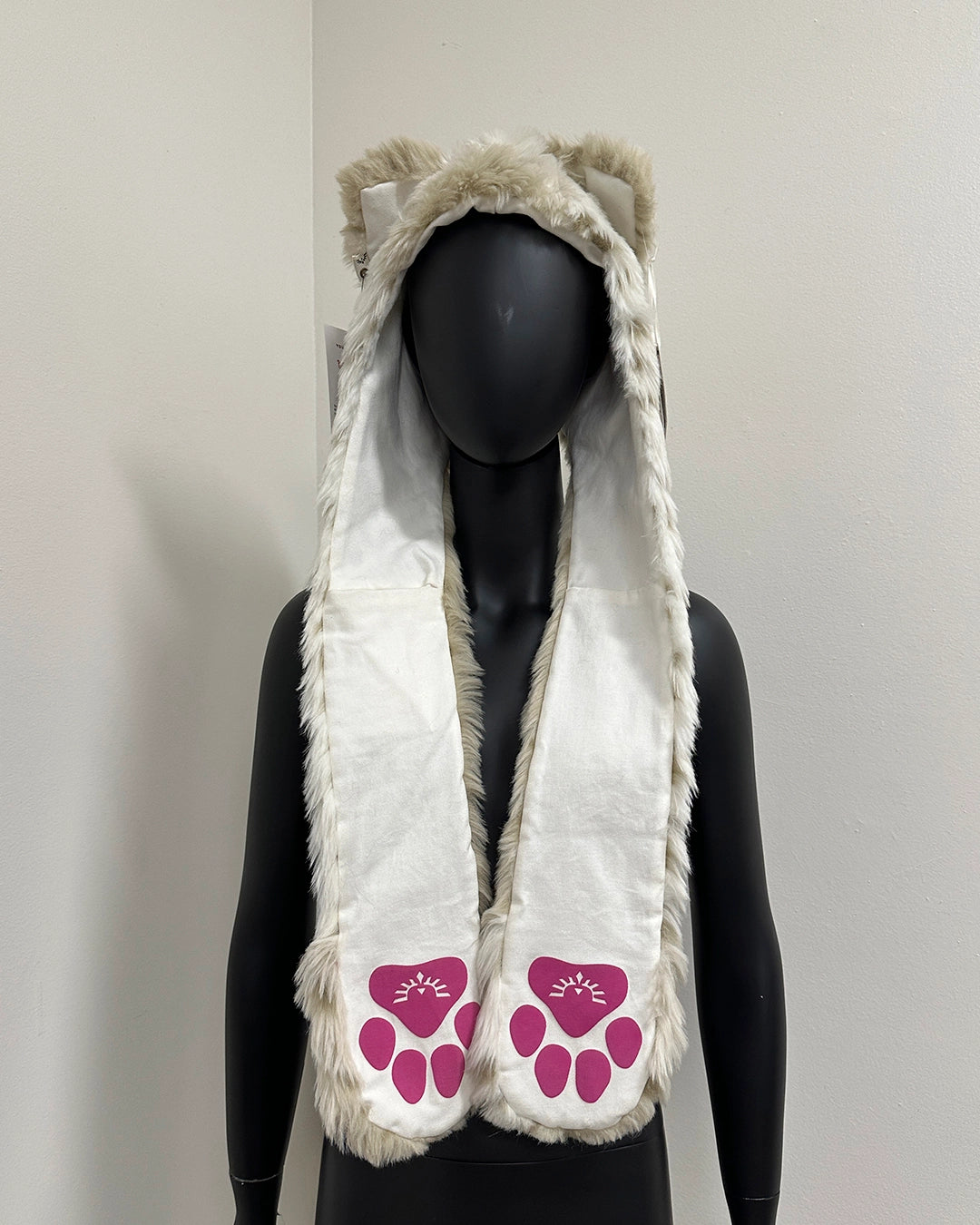*Sample* Kids Faux Fur Hood | Snow Leopard