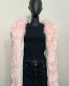*Almost Purfect* Classic Pink Faux Fur Coat | Flamingo Wolf - MEDIUM