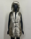 *Sample* Hooded Faux Fur Vest  | Alaskan Hawk - X-Small