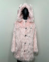 *Almost Purfect* Classic Pink Faux Fur Coat | Flamingo Wolf - MEDIUM