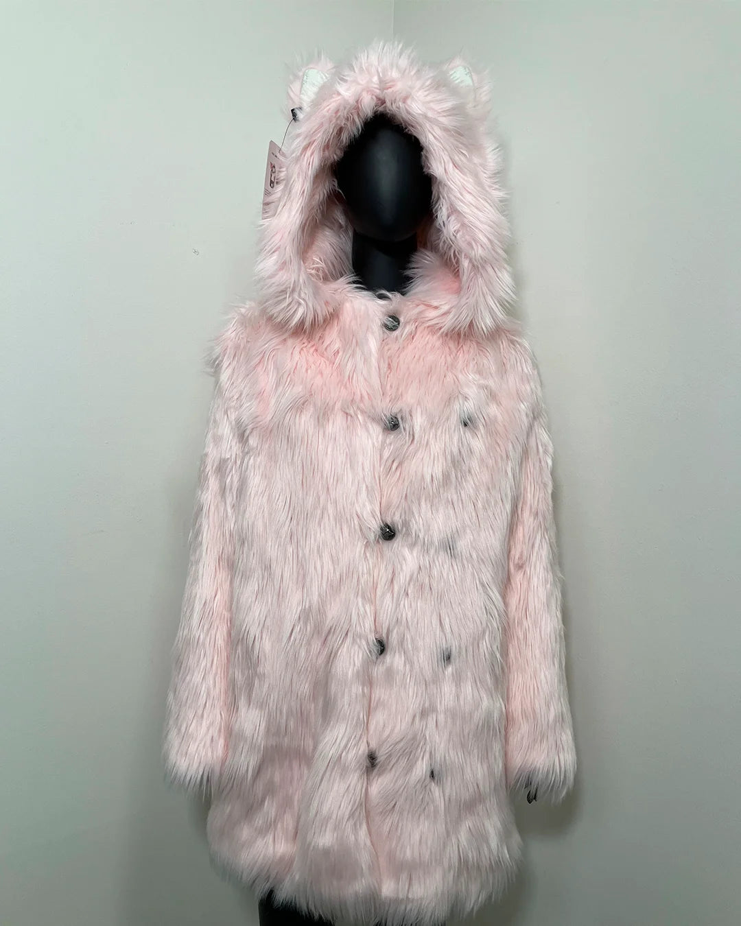 *Almost Purfect* Classic Pink Faux Fur Coat | Flamingo Wolf - MEDIUM