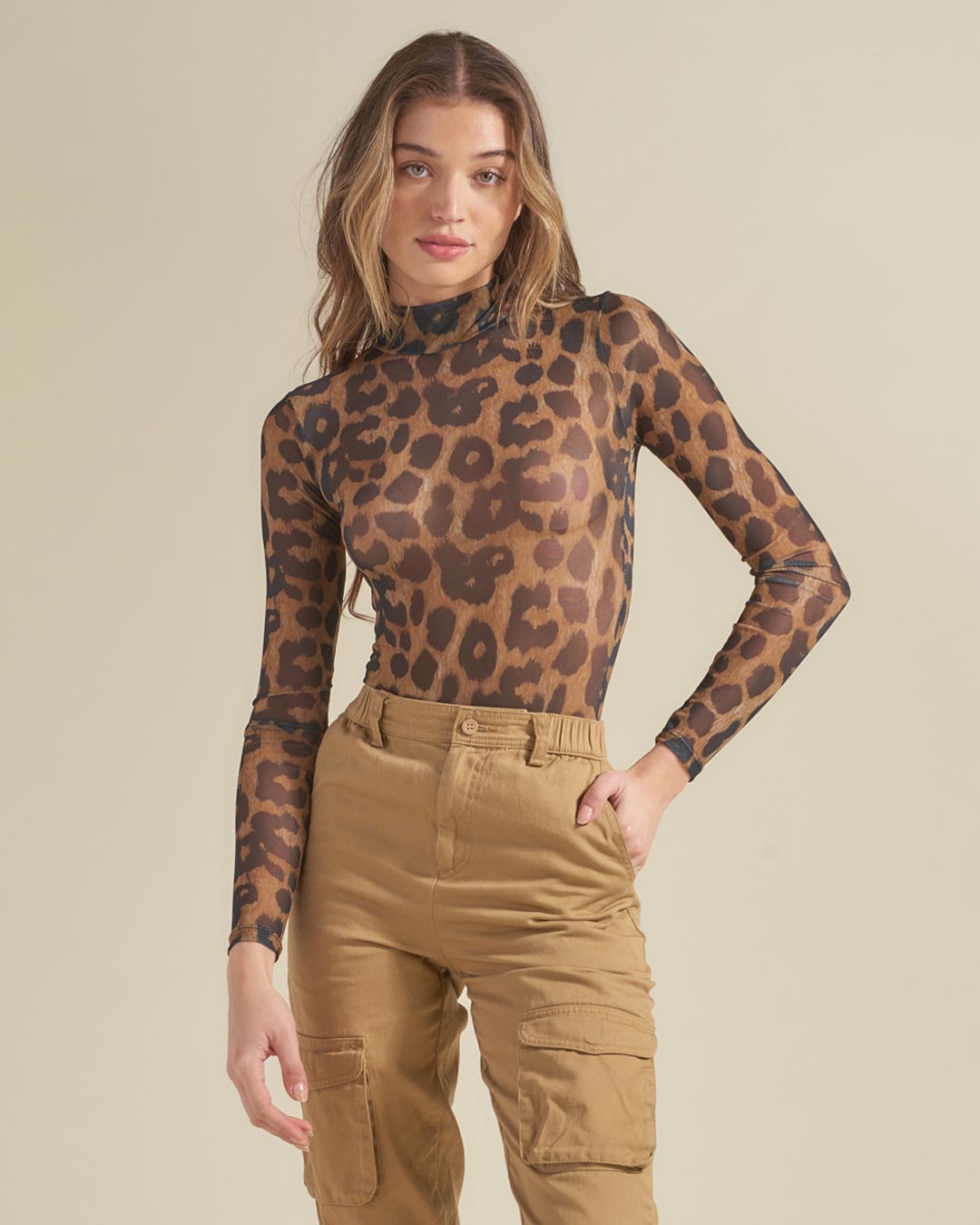 Jaguar Mesh Long Sleeve Bodysuit | Women's