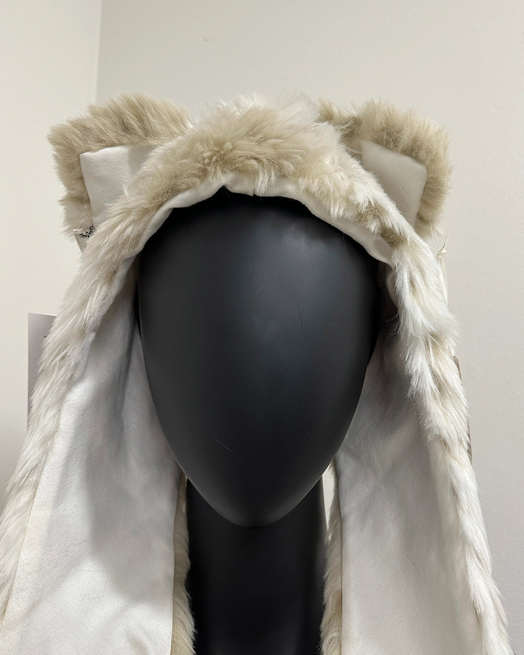 *Sample* Kids Faux Fur Hood | Snow Leopard