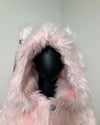 *Almost Purfect* Classic Pink Faux Fur Coat | Flamingo Wolf - MEDIUM