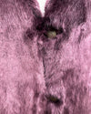 *Sample* V-Neck Luxe Faux Fur Coat | Lavender Wolf - X-Large