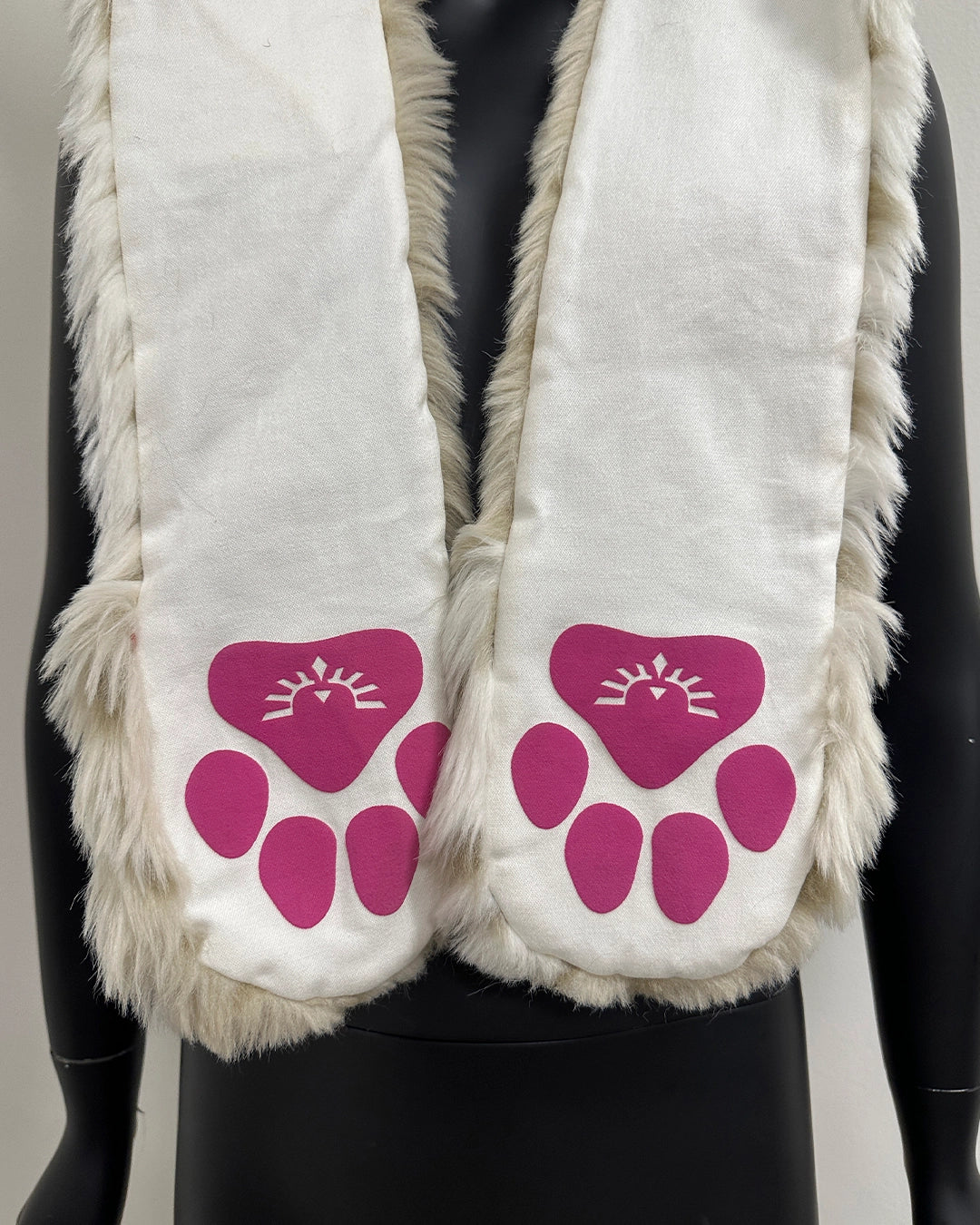 *Sample* Kids Faux Fur Hood | Snow Leopard