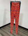 *One Of A Kind / Prototype* Sunrise Cheetah Velvet Contrast Leggings - X-SMALL