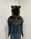 *Last stock* Classic Faux Fur Animal Velvet Onesie | Black Panther - Small