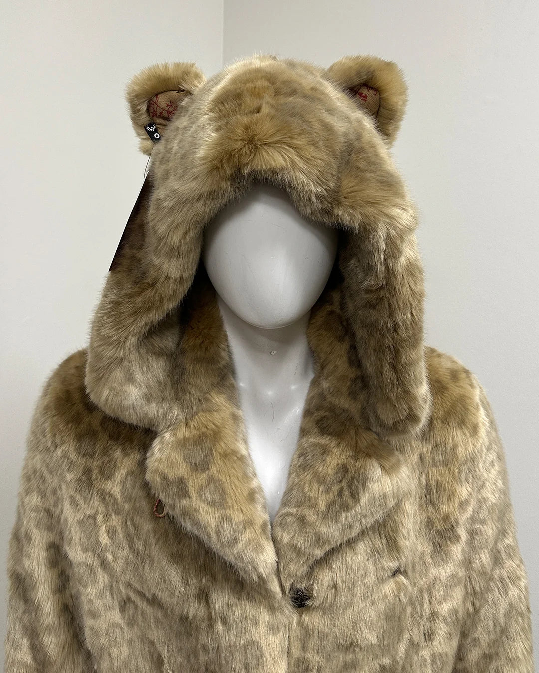 *Last Stock* Luxe Classic Faux Fur Coat | African Golden Cat - Medium