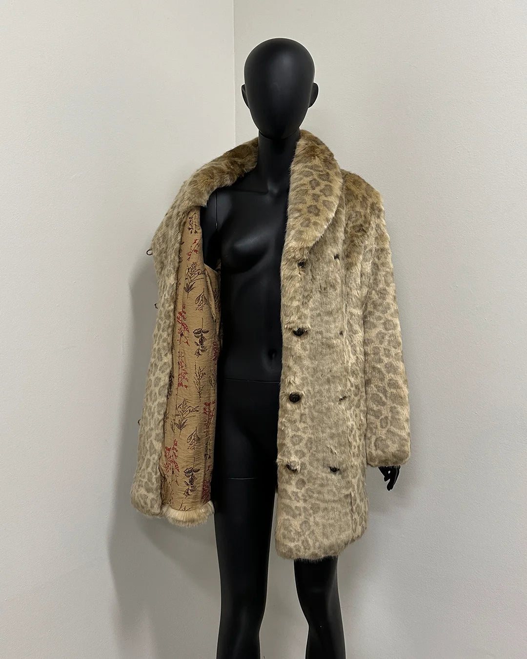 *Last Stock* Luxe Faux Fur Coat | African Golden Cat - Small