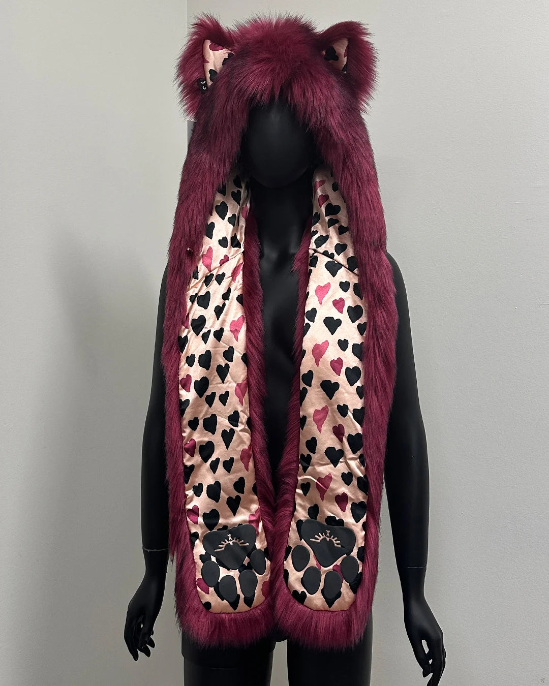 *Sample* C.E. Faux Fur SpiritHood | Love Wolf