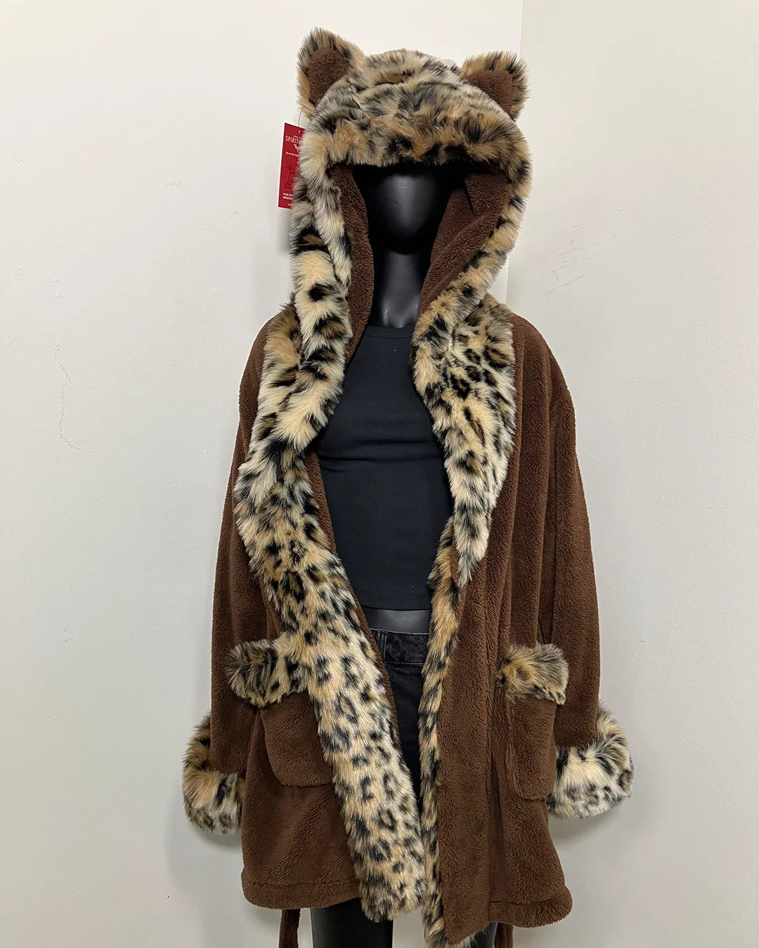 SpiritHoods Online Sample Sale Robe in size MEDIUM on a mannequin against a white wall