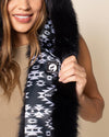 Santa Fe Black Wolf Luxe Collector Edition Faux Fur Hood | Women's