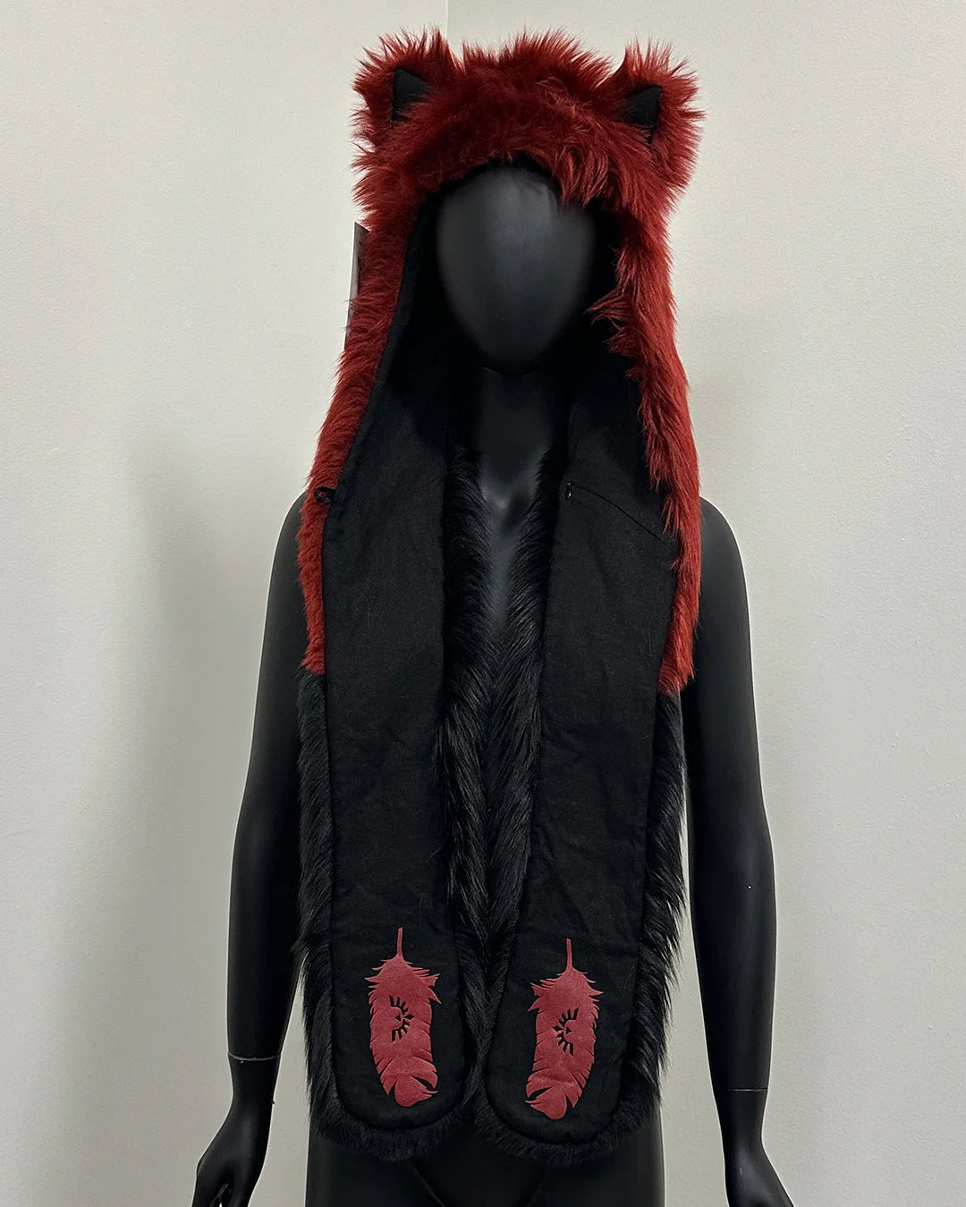 *Sample* Collector Edition Faux Fur SpiritHood | Fire Wolf 2.0