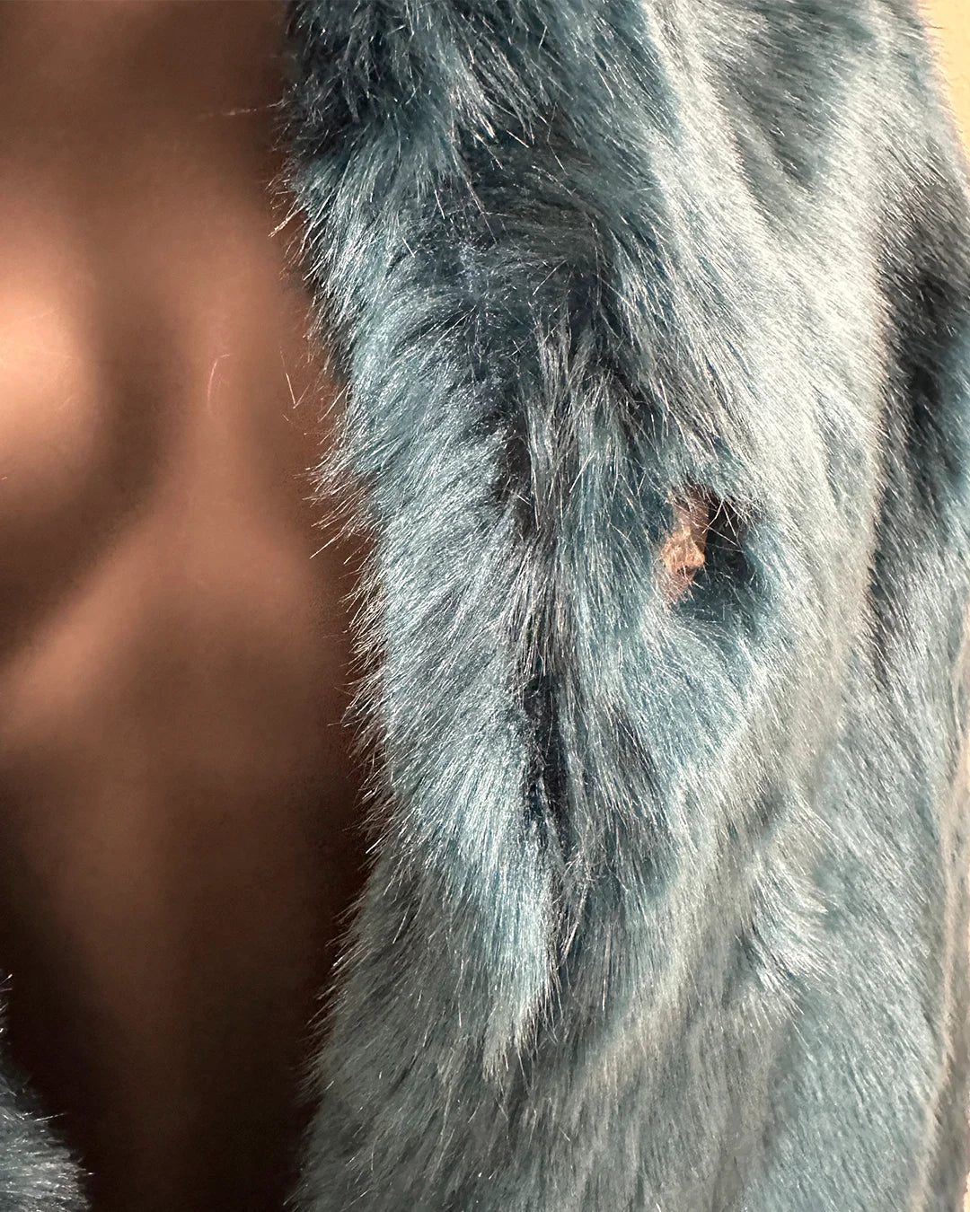*Almost Purfect* Classic Blue Faux Fur Coat | Royal Wolf -XSmall