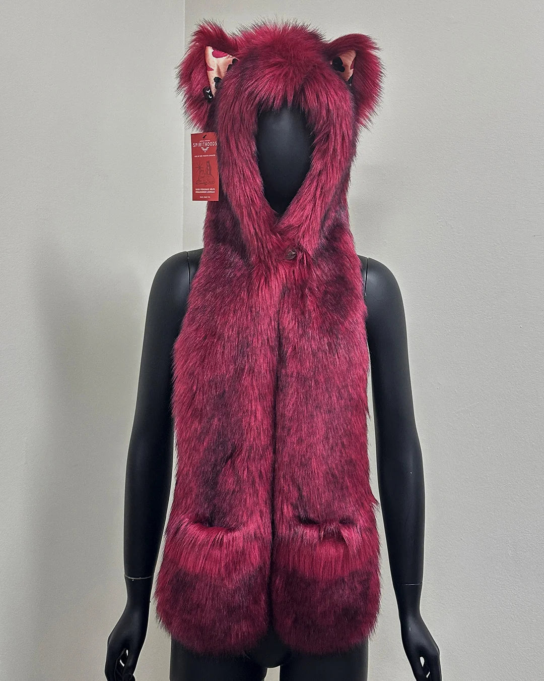 *Sample* C.E. Faux Fur SpiritHood | Love Wolf