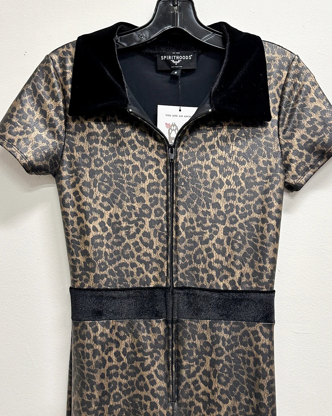 *One of a Kind* Flare Jumpsuit | Bronze Leopard - Small