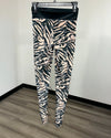 *One Of A Kind / Prototype* Black & Tan Zebra Leggings - XS-SMALL