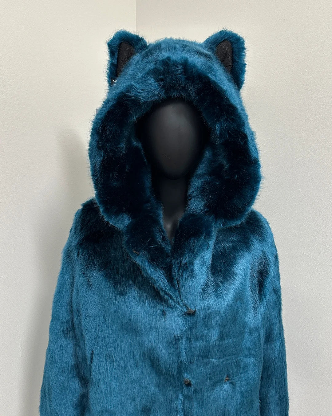 *Almost Purfect* Classic Blue Faux Fur Coat | Royal Wolf -XSmall