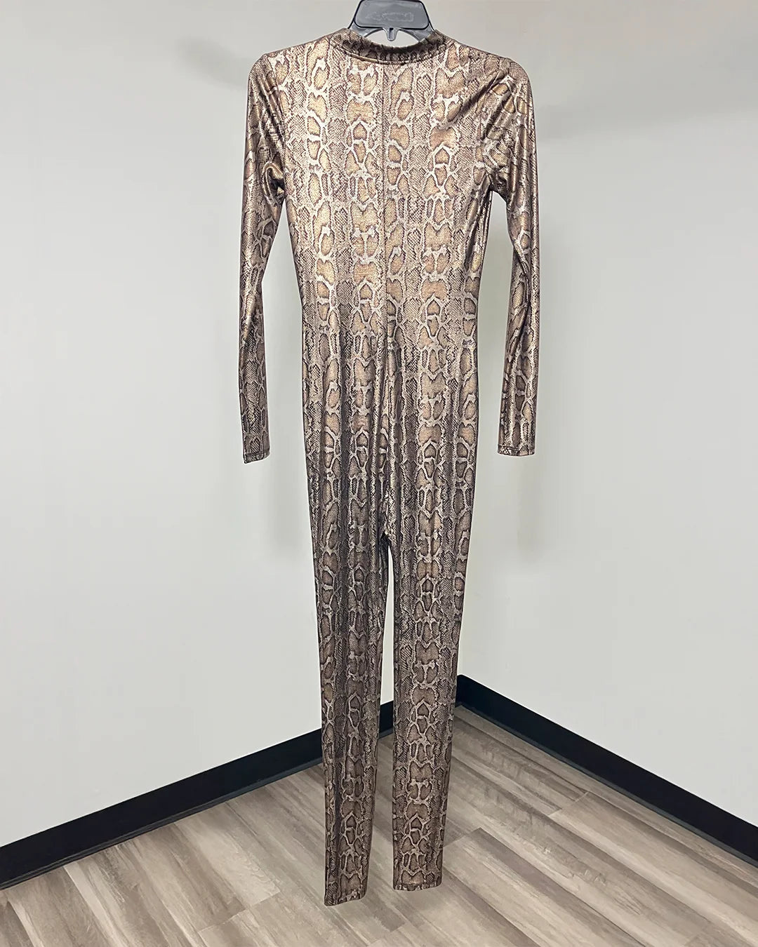 *Almost Purfect / Sample * Metallic Bodysuit Full | Bronze Python - SMALL