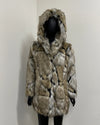 *Almost Purfect* Hooded Faux Fur Coat | Wolverine - XSmall