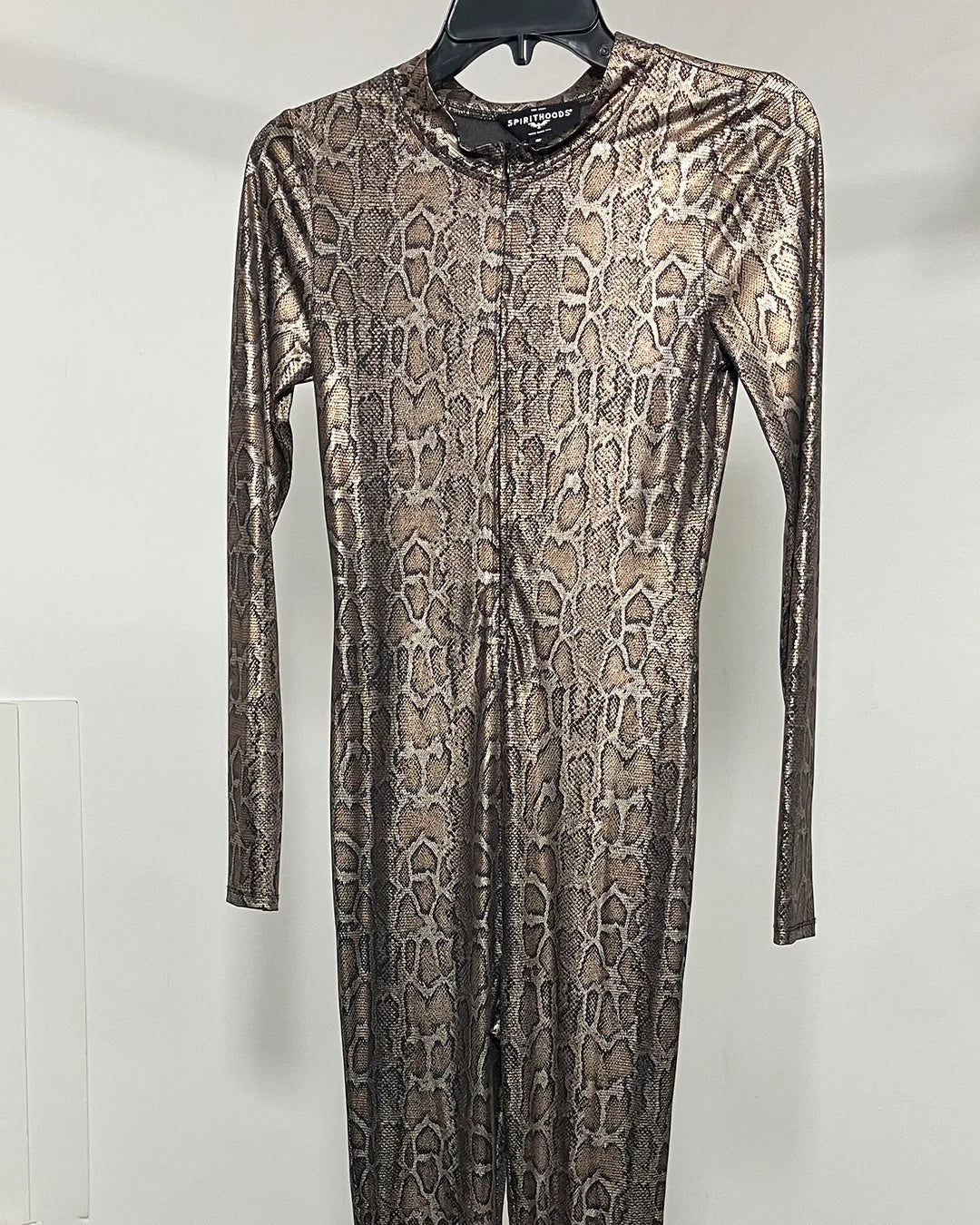 *Almost Purfect / Sample * Metallic Bodysuit Full | Bronze Python - SMALL
