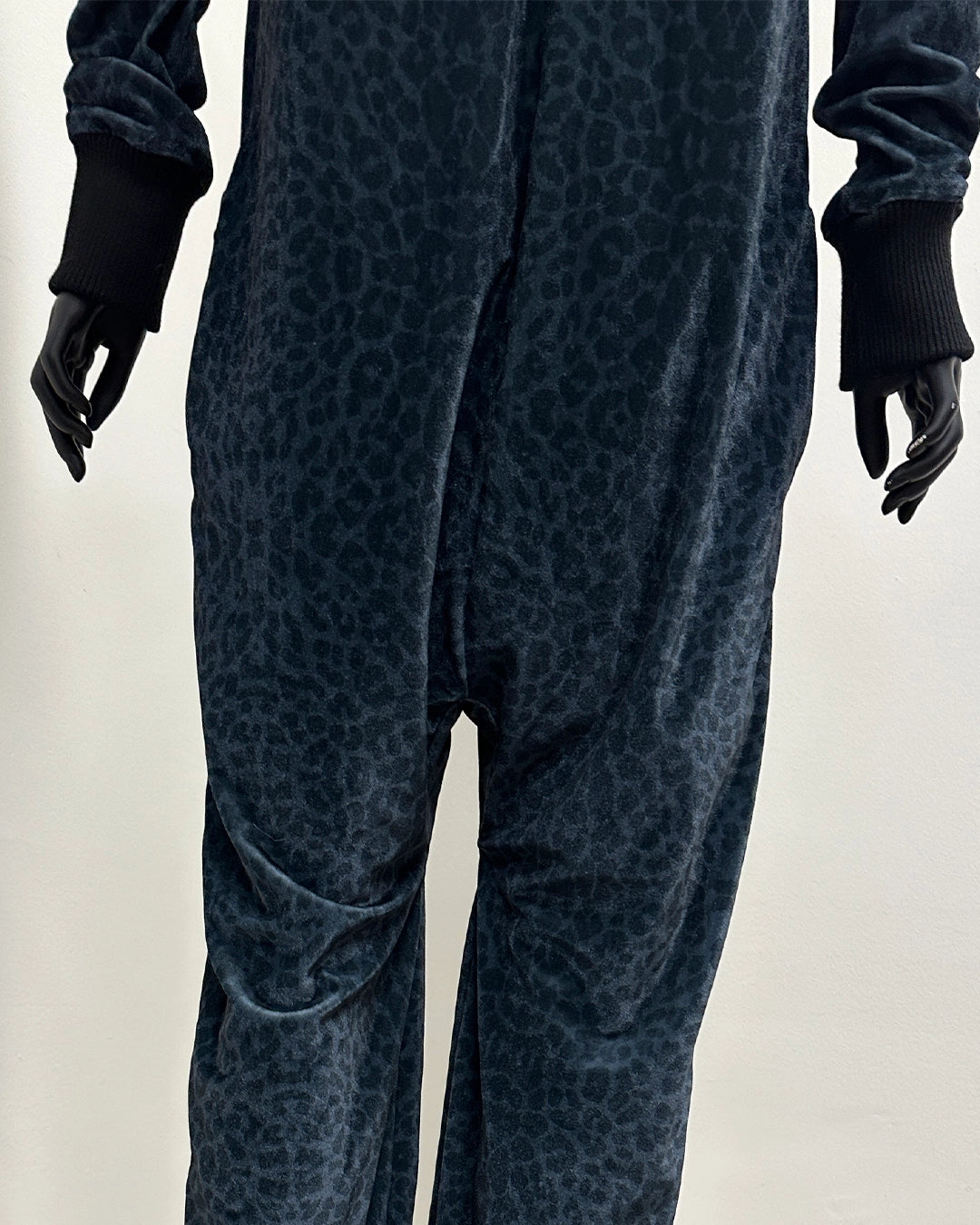 *Last stock* Classic Faux Fur Animal Velvet Onesie | Black Panther - Small