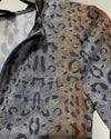 *One Of A Kind / Prototype* Aqua Gold Shiny Leopard Full Bodysuit - SMALL