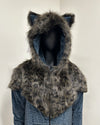 *Last stock* Classic Faux Fur Animal Velvet Onesie | Black Panther - Small