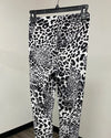 *One Of A Kind / Prototype* Black and White Velvet Leopard Leggings - XS-SMALL