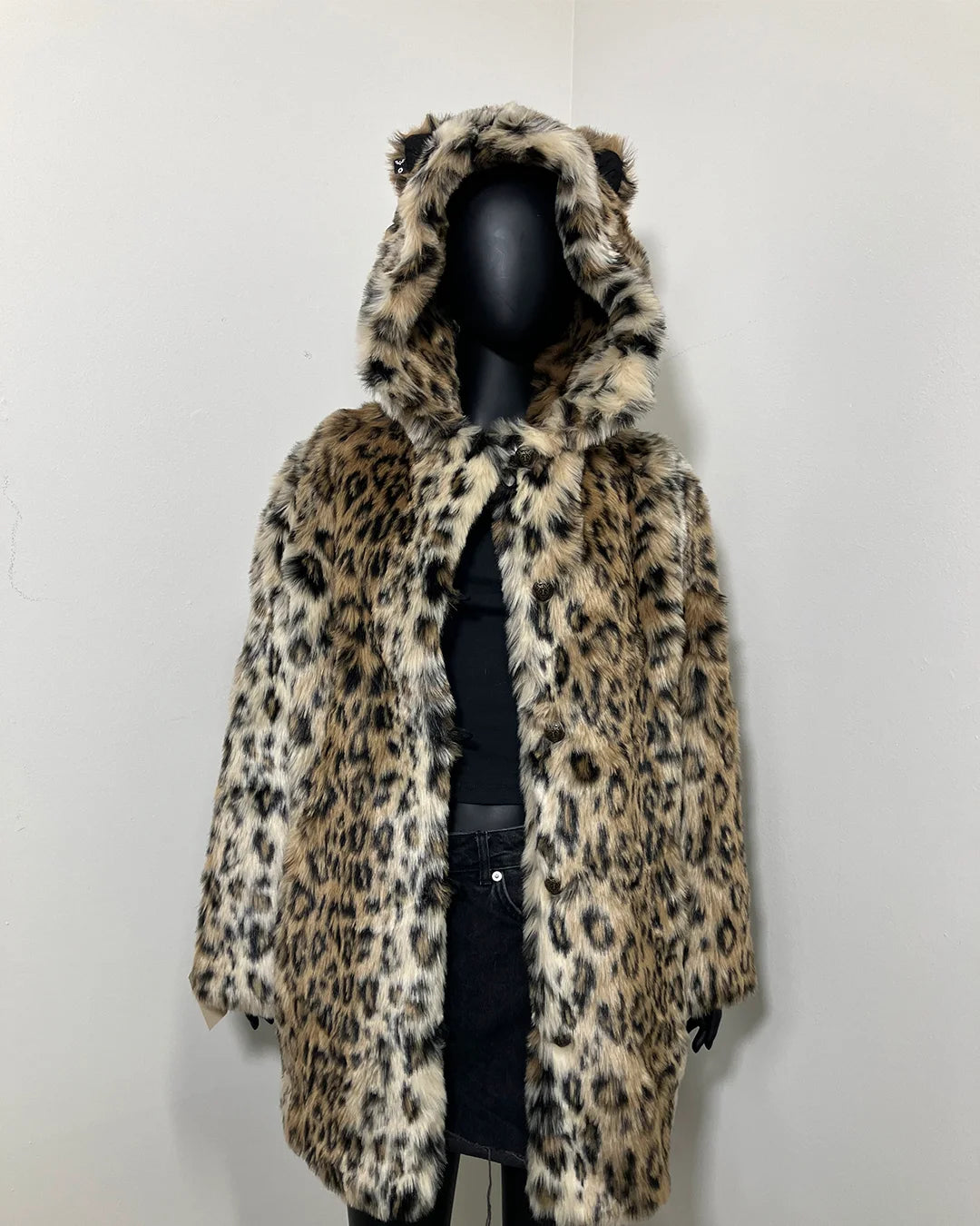 *Last Stock* Classic Faux Fur Coat | Leopard - MEDIUM
