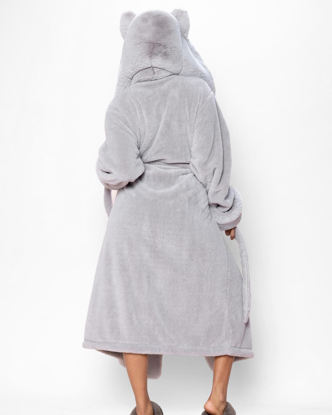 Fox Spirit Robe Luxury Robe for Women, Grey Luxury Bathrobe | Silver Fox - SpiritHoods