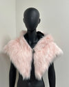 *One Of A Kind* Classic Pink Faux Fur SpiritHood Shawl | Flamingo Wolf
