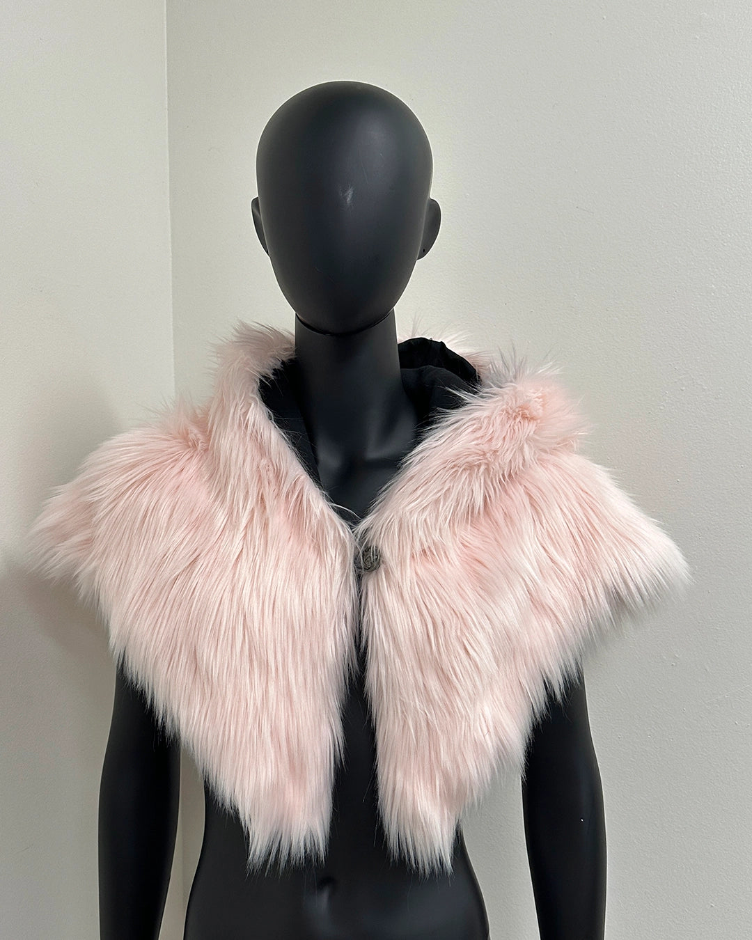 *One Of A Kind* Classic Pink Faux Fur SpiritHood Shawl | Flamingo Wolf