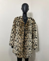 *Last Stock* C.E. V-Neck Faux Fur Coat | Leopard - MEDIUM