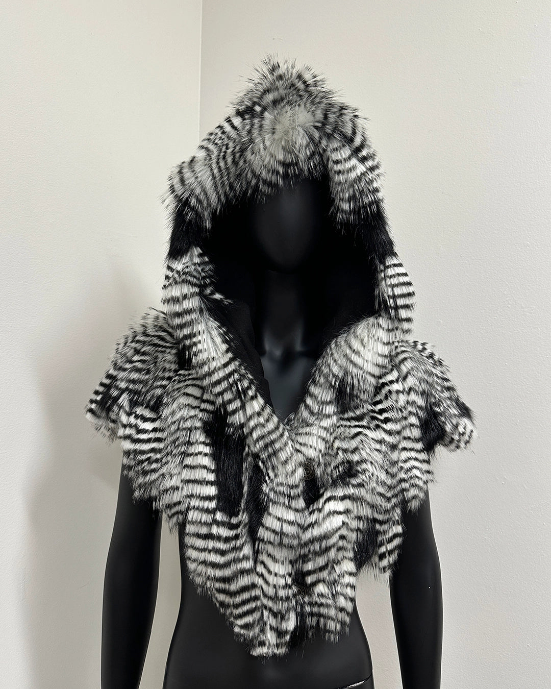 *Last Stock/Proto-Sample* Hooded Faux Fur SpiritHood Shawl | Warbler