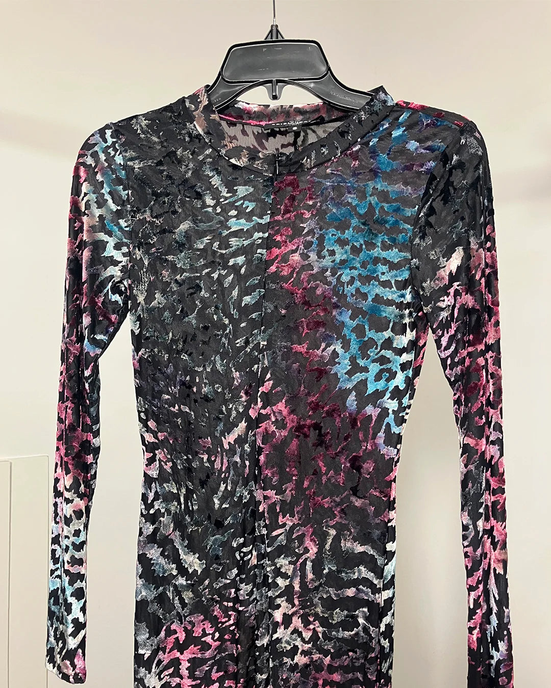 *One Of A Kind / Prototype* Burnout Velvet Full Bodysuit | Midnight Tigress - SMALL