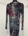 *One Of A Kind / Prototype* Burnout Velvet Full Bodysuit | Midnight Tigress - SMALL
