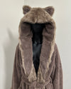 *Sample* Classic Short Collector Edition Faux Fur Robe | Mauve Cat -Medium