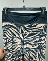 *One Of A Kind / Prototype* Ivory/Black Zebra Velvet Leggings - SMALL